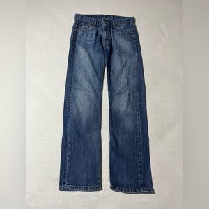 Levis 513 Mens 30x30 Slim Straight Denim Blue Jeans